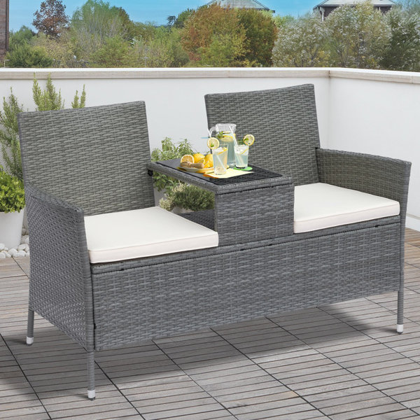 Sol 72 Outdoor Yatendra Rattan Love Seat & Reviews Wayfair.co.uk